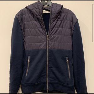 Moncler Knit Zip-up Jacket with Down